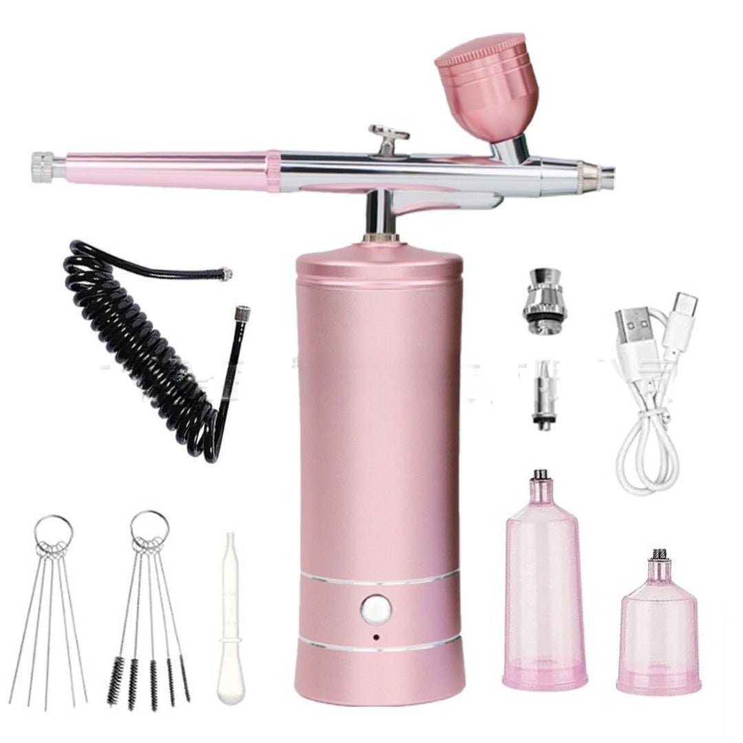 Airbrush – Kannettava kompressorisetti (Mukana puuteri, sivellin, suutin ja ilmaletku) - AVABeauty.fi